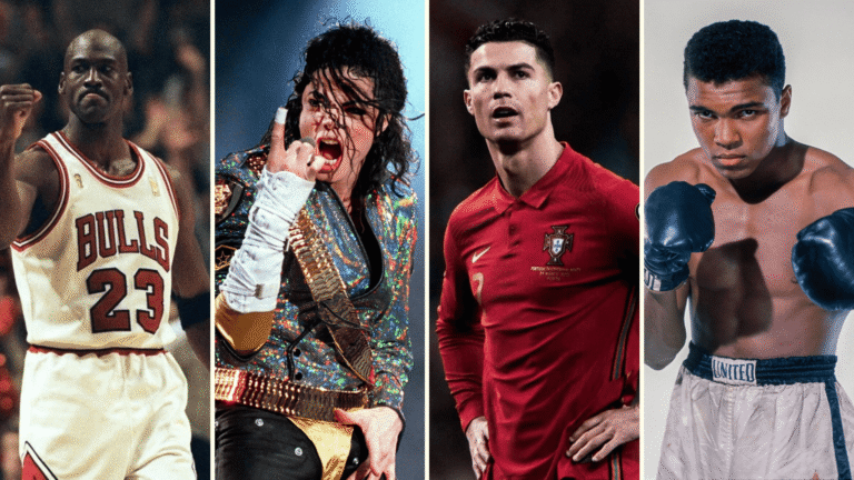 edit de Goat con Michael Jordan, Michael Jackson, Cristiano Ronaldo y Muhammad Ali